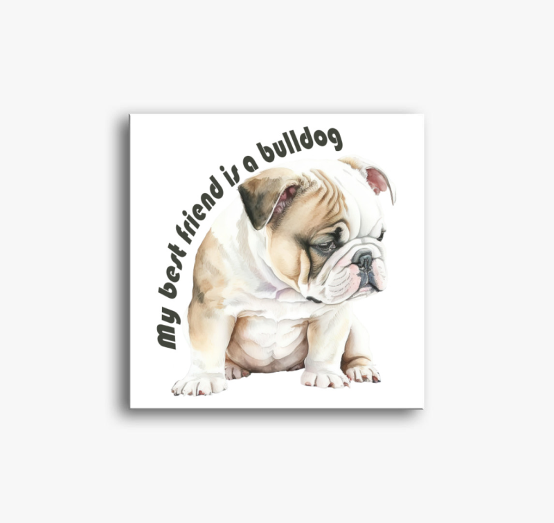 My best friend is a bulldog vászonkép