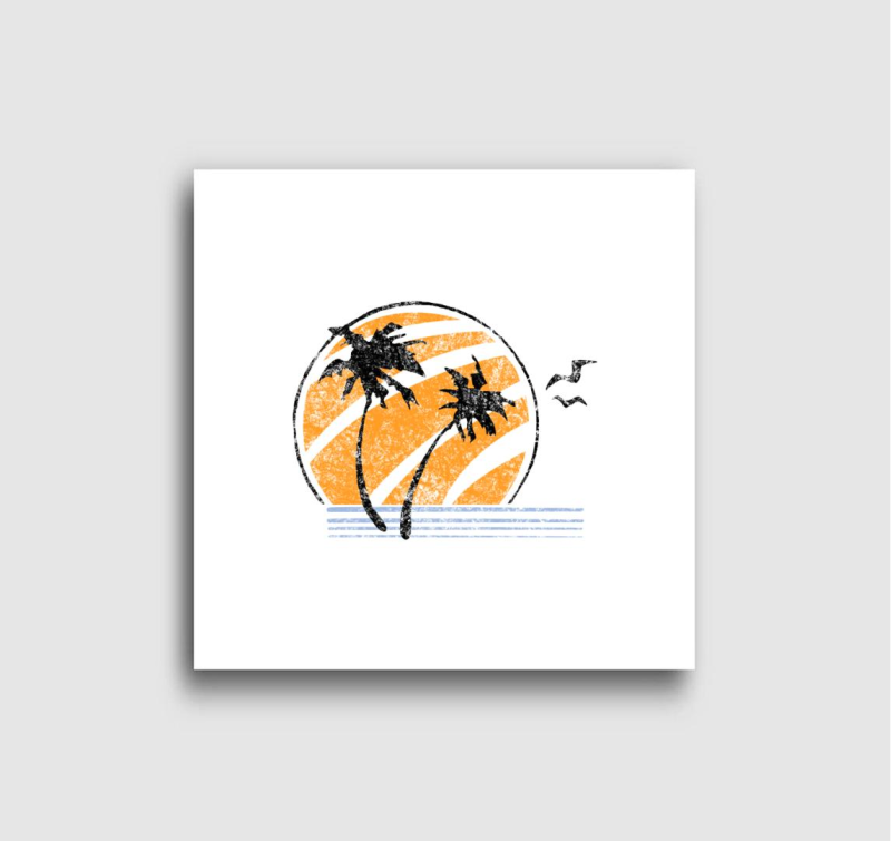 Ellie tengerparti mintás vászonkép