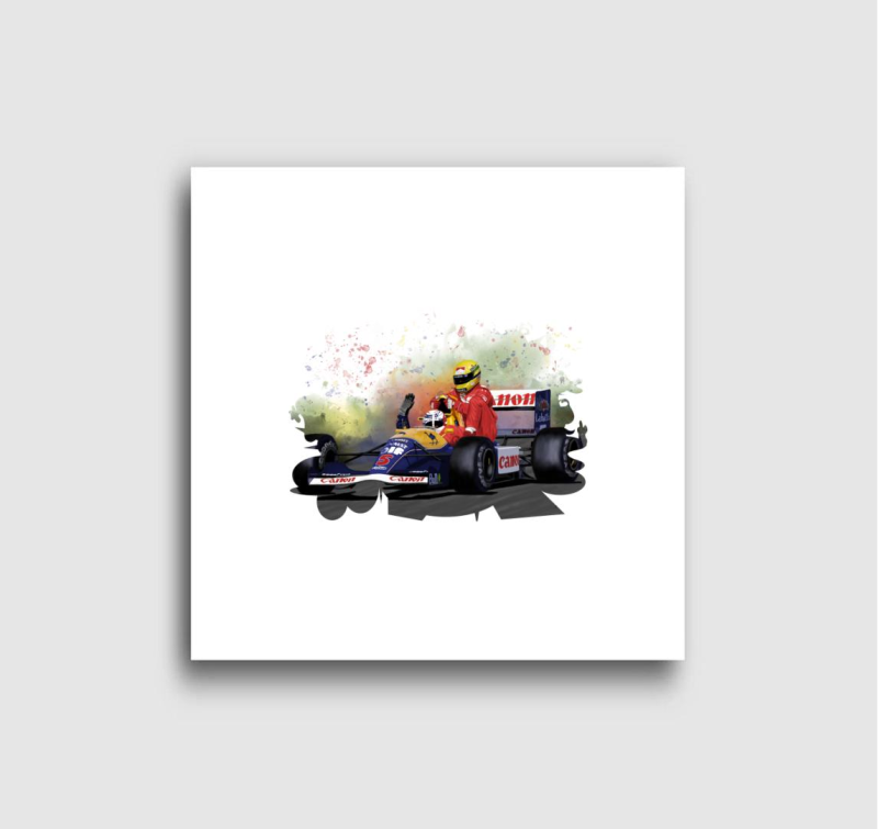 Mansell és Senna vászonkép