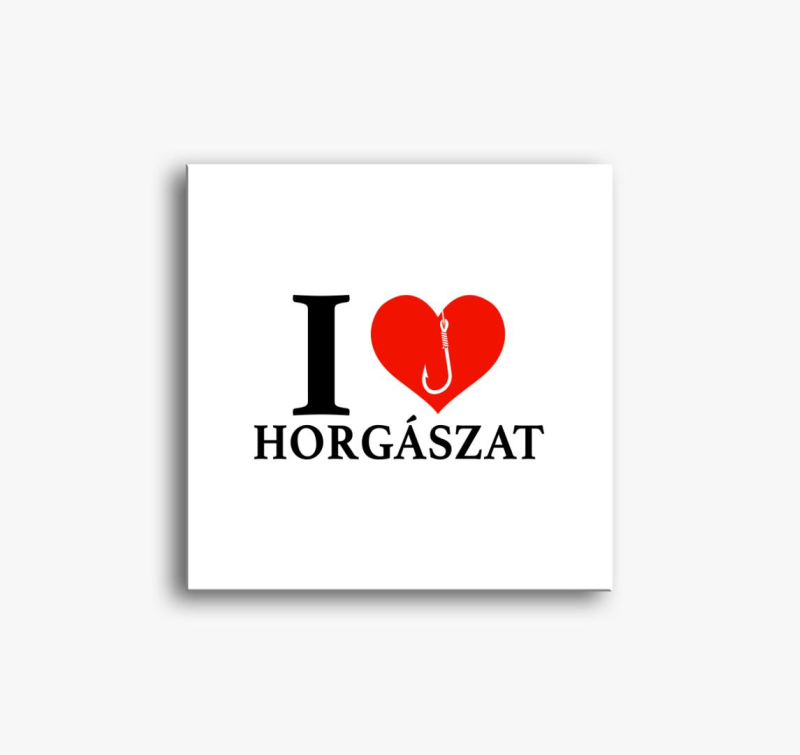 I love horgászat vászonkép