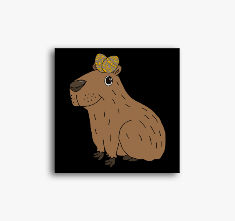 Húsvéti kapibara vászonkép