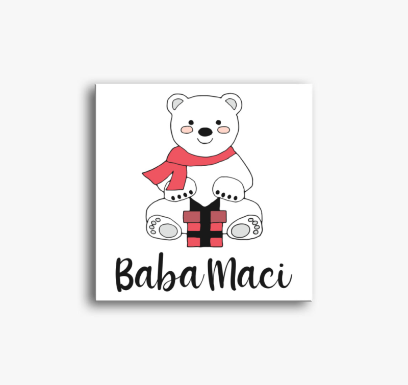 Baba maci karácsonyi vászonkép