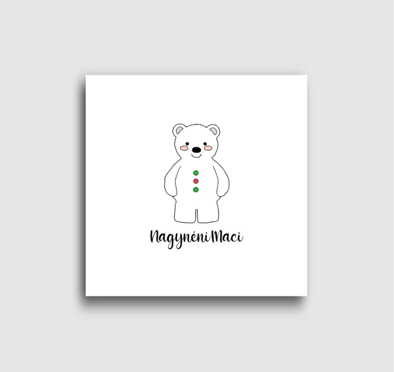 Nagynéni maci karácsonyi vászonkép