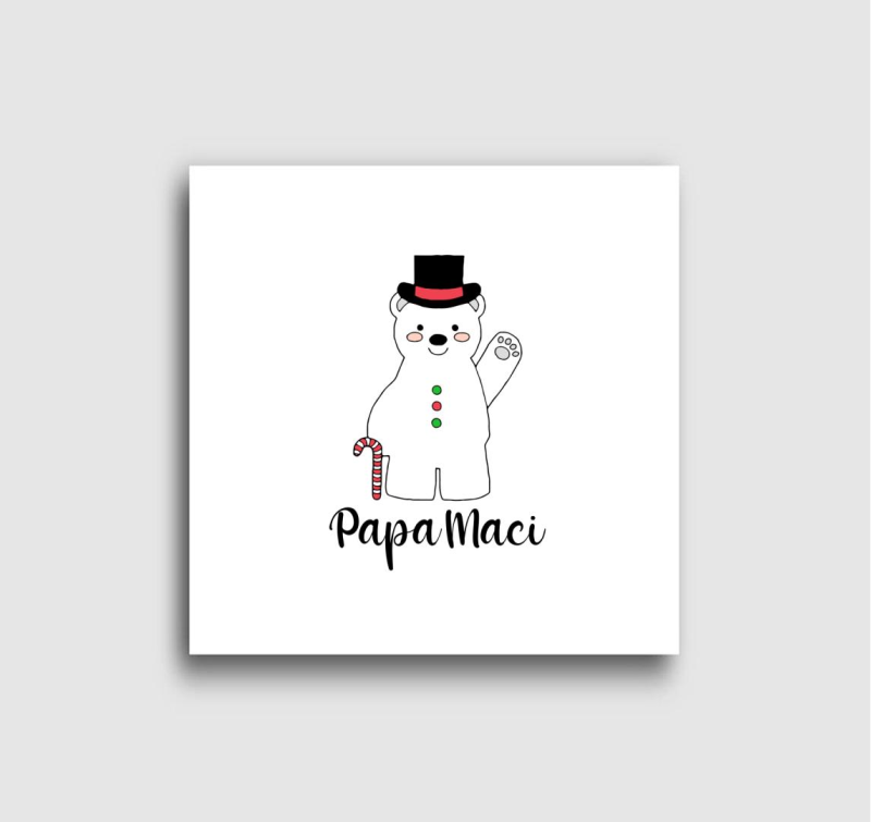 Papa maci karácsonyi vászonkép