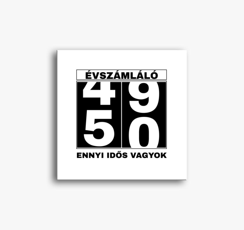 Évszámláló 50 éves szülinapi vászonkép