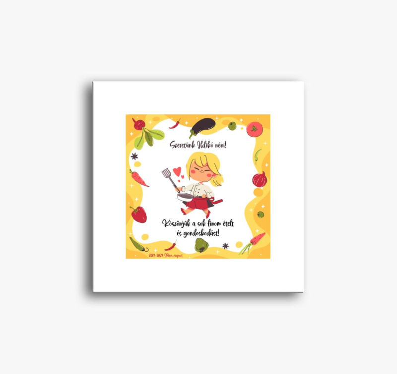 Konyhás néninek (sárga keret) vászonkép