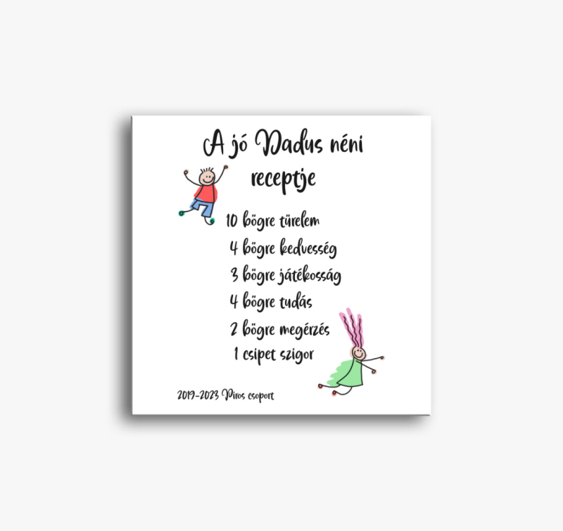 A jó dadus néni receptje vászonkép