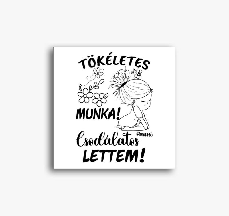 Az én munkám csak tökéletes lehet  párja, csodálatos lettem lány3  vászonkép
