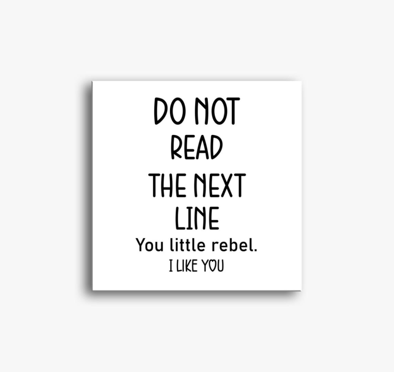 Do not read vászonkép