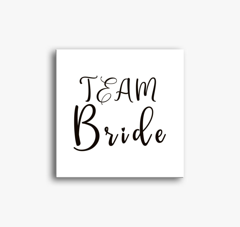 TEAM Bride fekete vászonkép