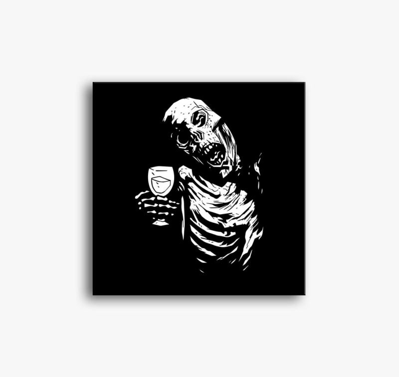 Borozó zombi vászonkép