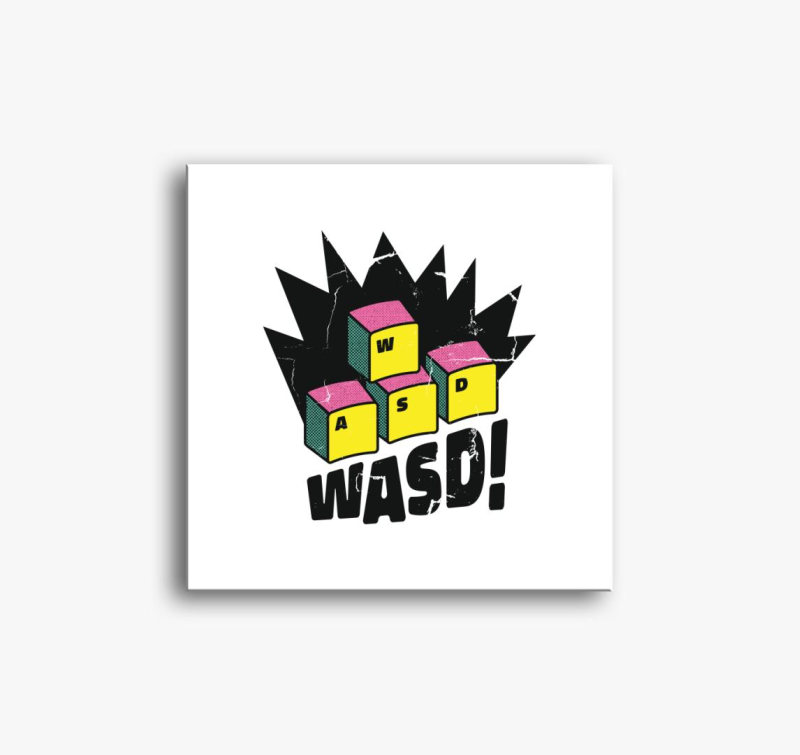 WASD az igazi gamer vászonkép