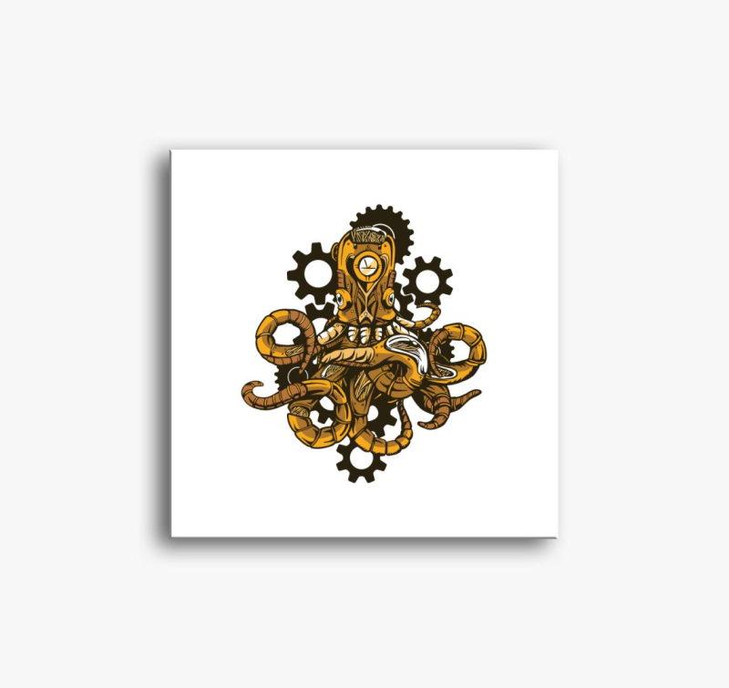 Steampunk polip vászonkép