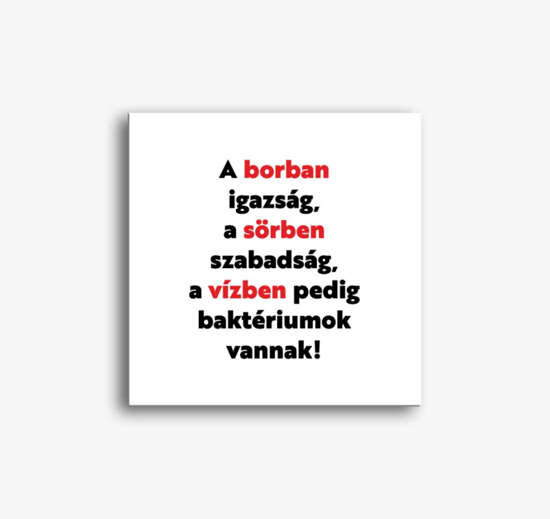 A borban igazság, a sörben szabadság van vászonkép