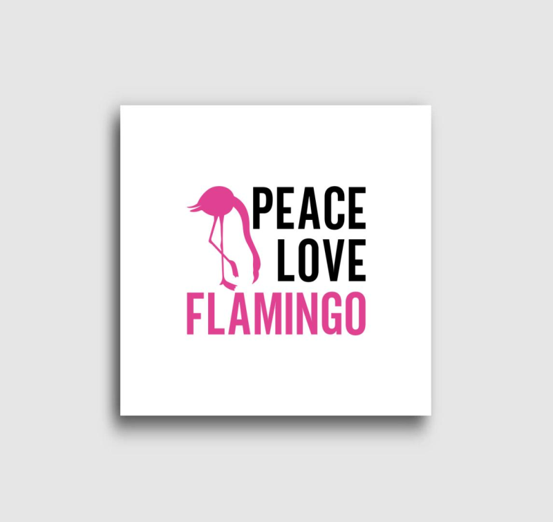 Flamingo peace vászonkép