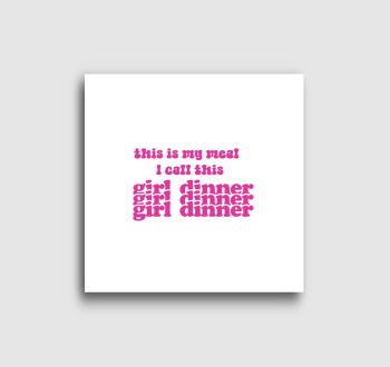 girl dinner pink vászonkép