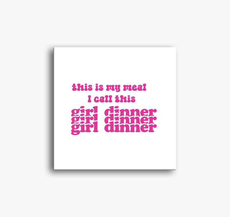 Girl dinner pink vászonkép
