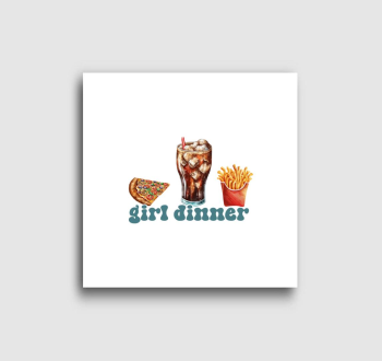 girl dinner fastfood vászonkép
