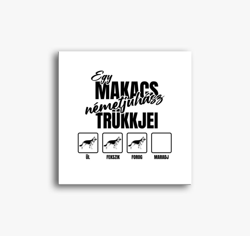 Egy makacs németjuhász trükkjei vászonkép