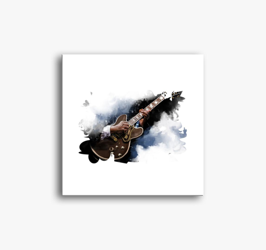 BB King elektromos gitár vászo...