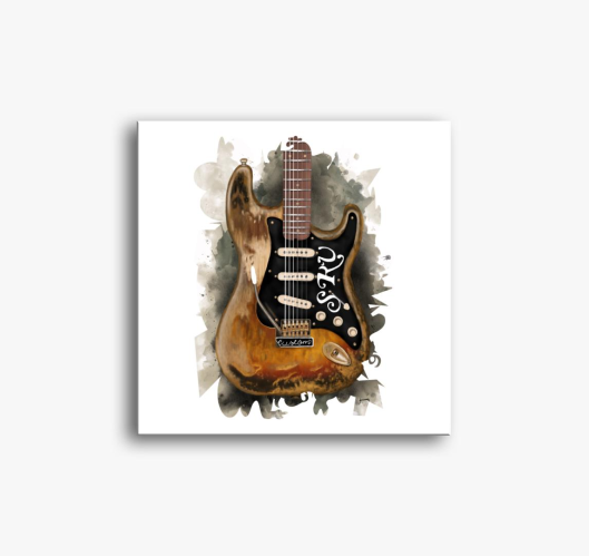 Stevie Ray Vaughan gitár vászo...