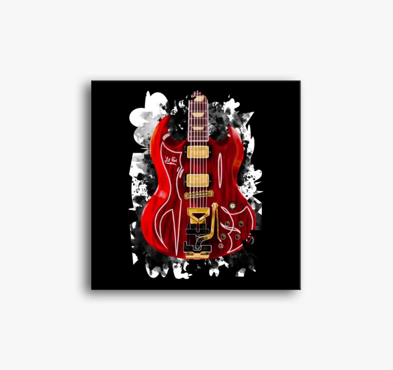 Billy Gibbons Lil Red gitár vászonkép