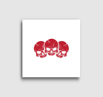 3 red skulls vászonkép