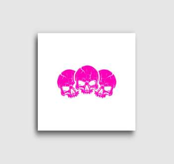 3 pink skulls vászonkép