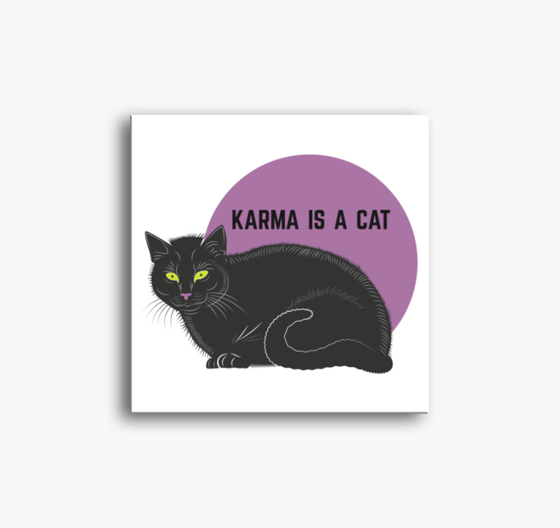 Karma is a cat vászonkép
