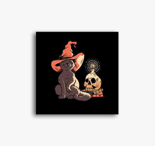 Boszorkány macska vászonkép