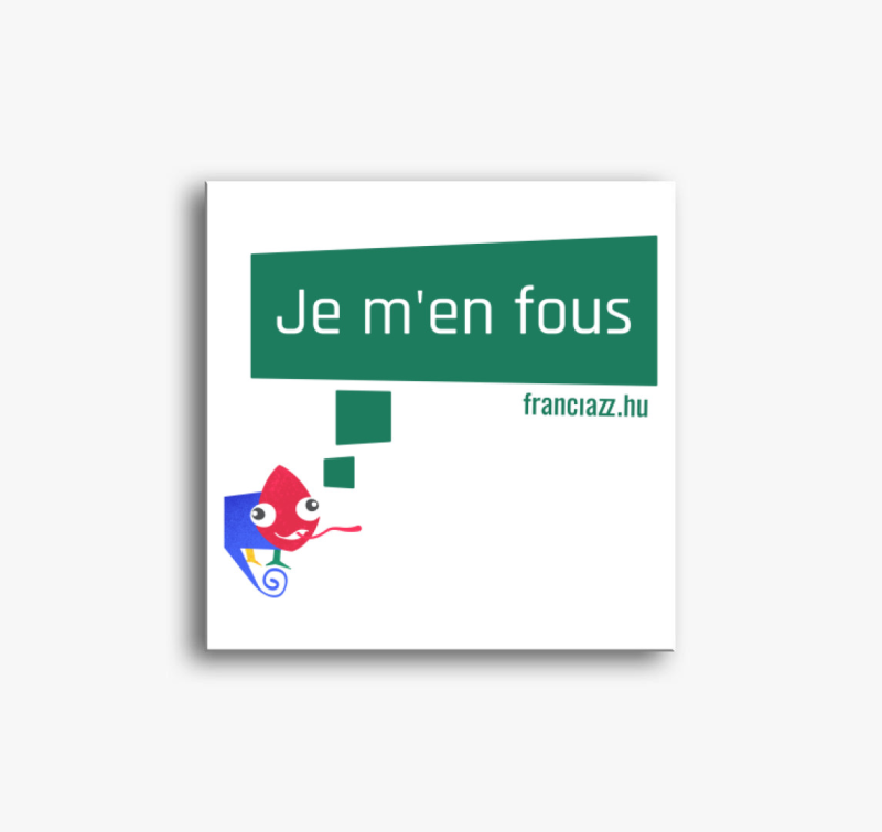 Nem érdekel! színes feliratú vászonkép