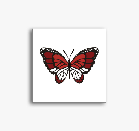 Gyönyörű piros pillangó vászon...