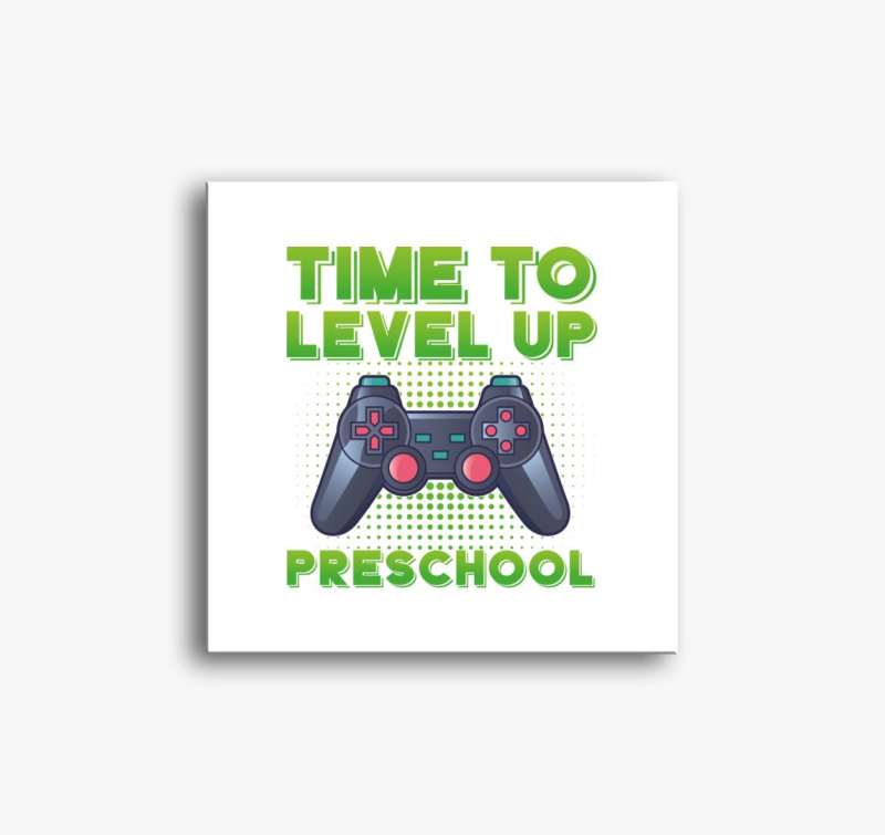 Preschool zöld feliratos vászonkép