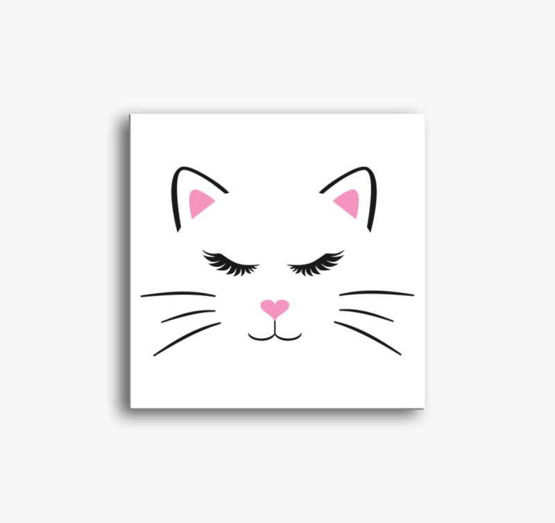 Mosolygós cica lány vászonkép