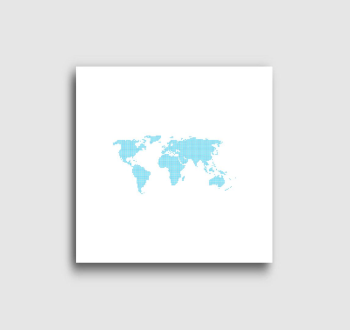 Pontozott kék világtérkép vászonkép