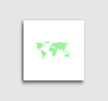 Pontozott zöld világtérkép vászonkép