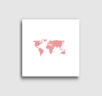 Pontozott piros világtérkép vászonkép