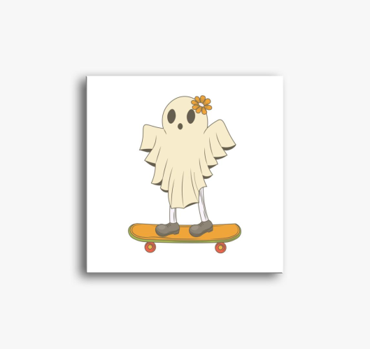 Deszkás halloween vászonkép