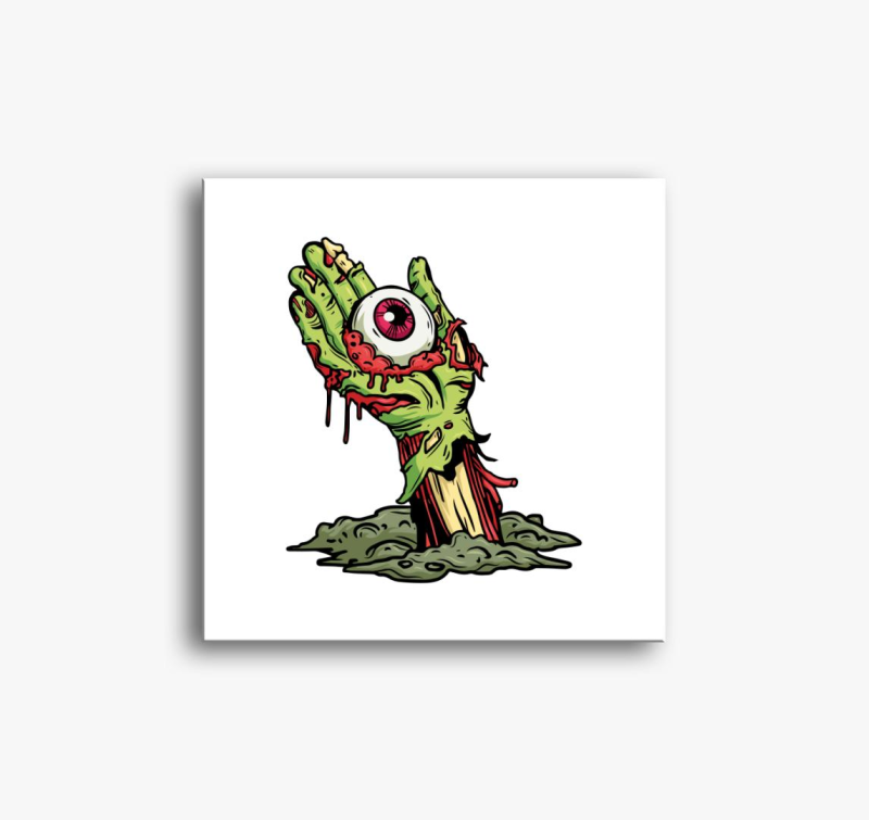 Halloween zombi kéz vászonkép