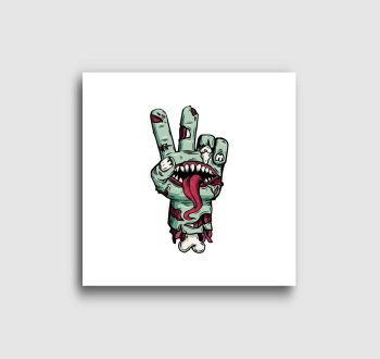 Halloween zombi béke kéz vászonkép