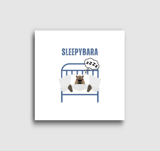 Sleepybara vászonkép