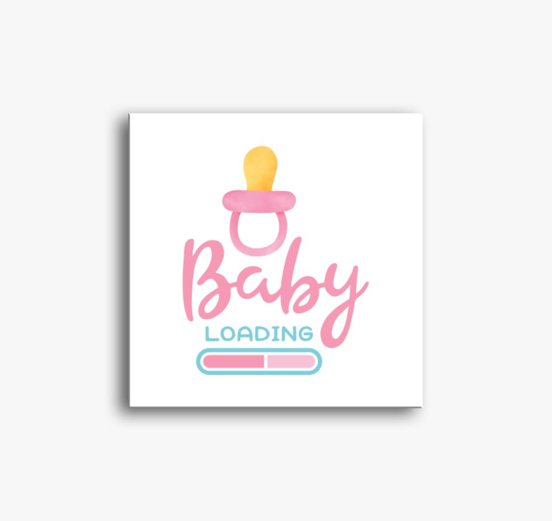 Baby loading rózsaszín vászonkép