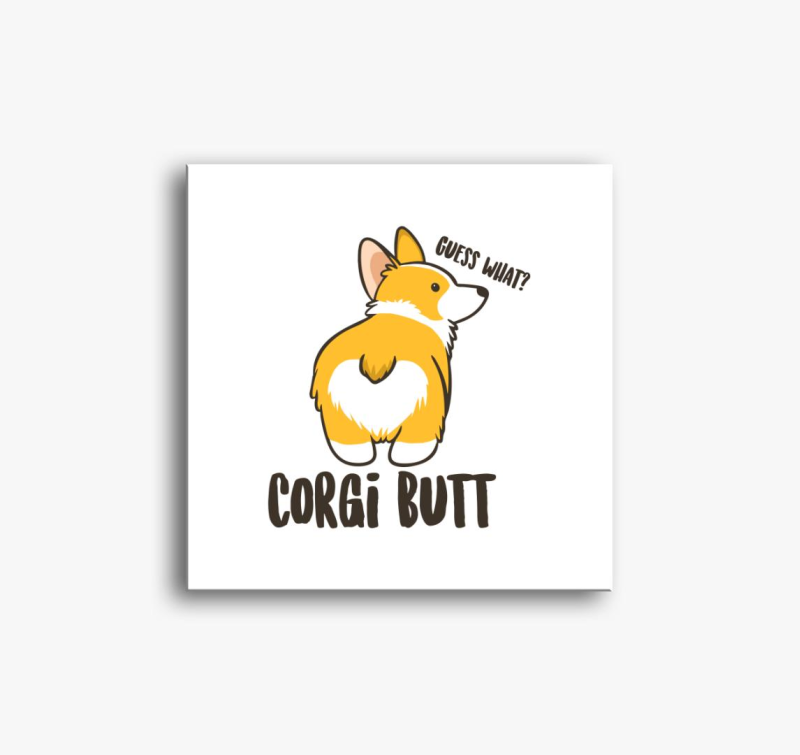 Corgi butt vászonkép