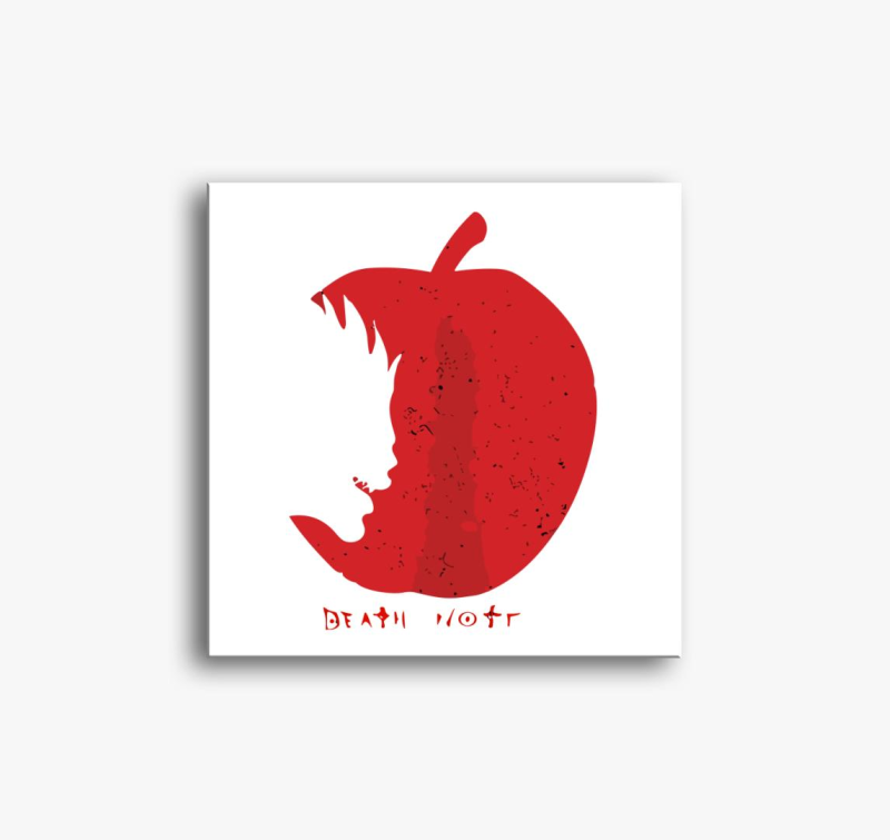 Deathnote apple silhouette vászonkép