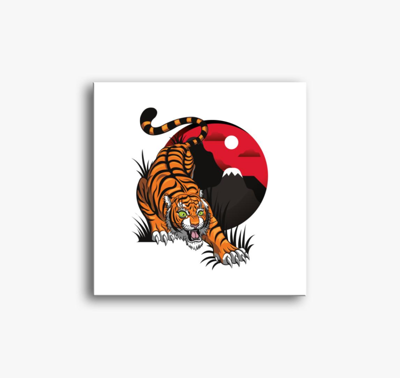 Tiger with horizon vászonkép