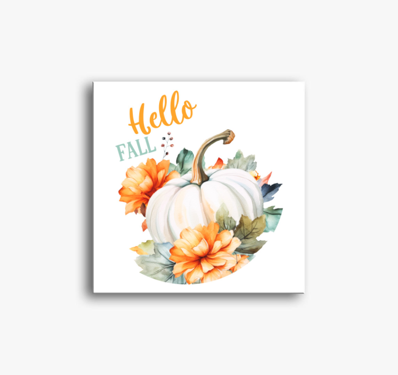 Hello fall pumpkin vászonkép