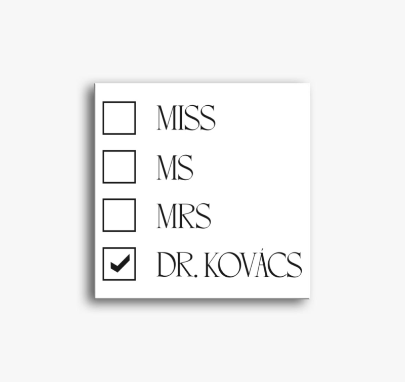 Dr egyedi vászonkép