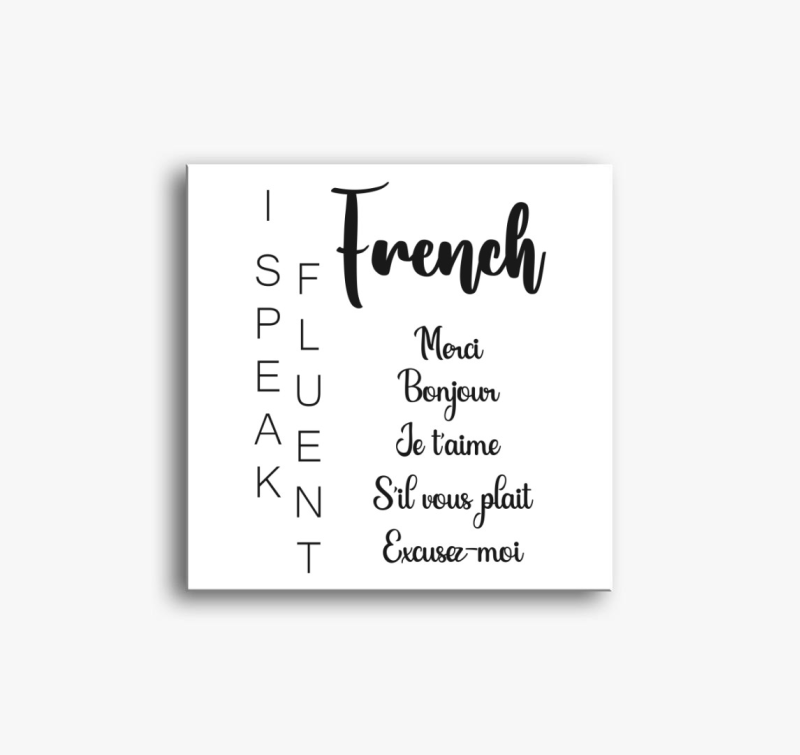 Fluent french vászonkép