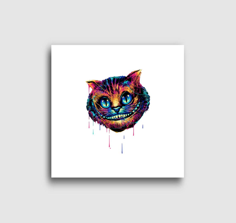Colorful cat face vászonkép