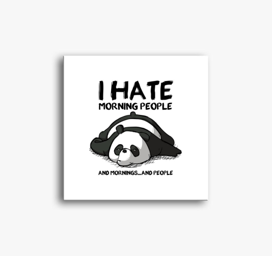 I hate morning people vászonké...